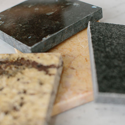Photograph of worktop tiles
